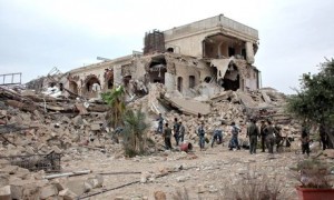 The remains of the Carlton Citadel hotel in Aleppo
