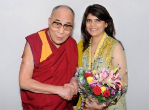 Dalai Lama meets Dr Sunita Dube