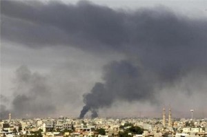 fire in oil tanker in libya