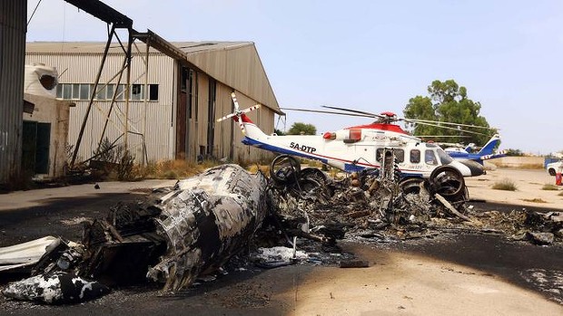 libya airport closed after clashes